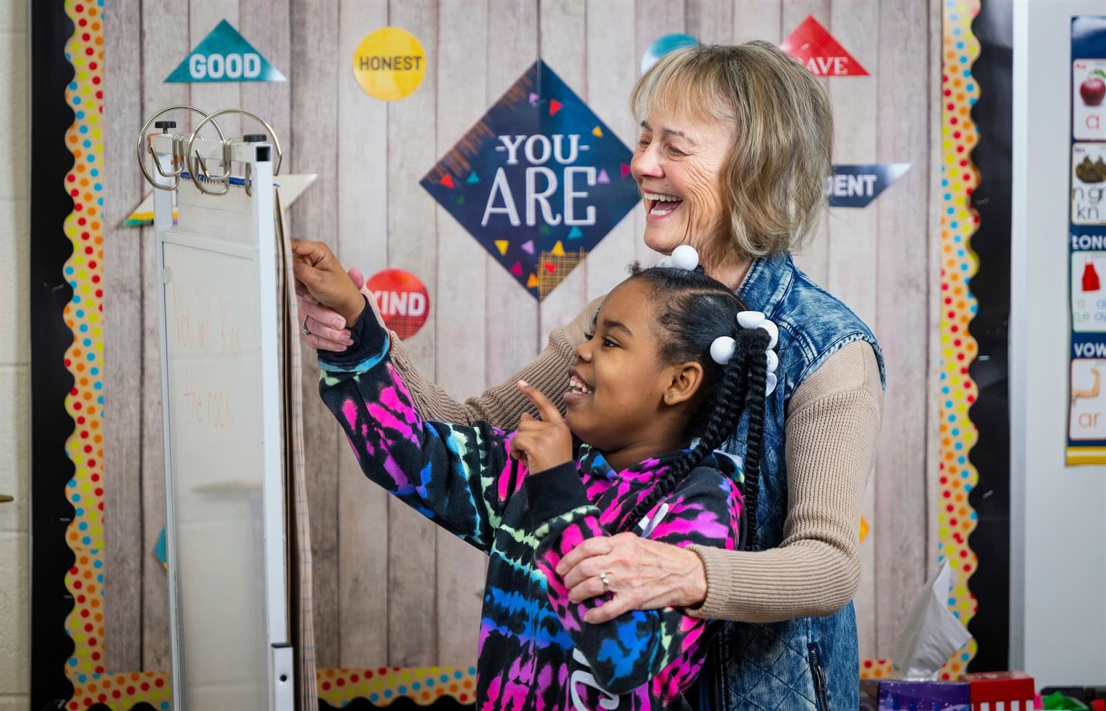  Teacher Tutoring student in Guilford County Schools